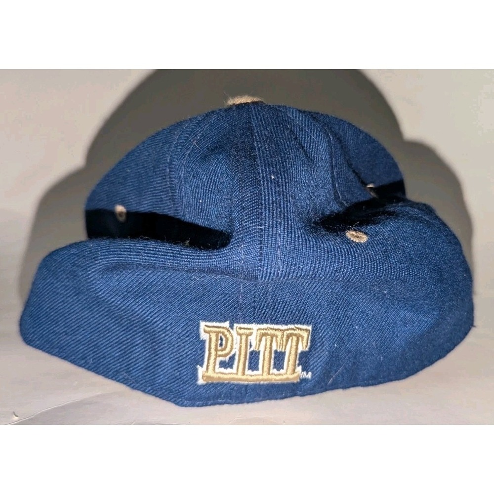 Pitt Panthers Zephyr Z Hat Fitted Cap Men's 6 7/8 Navy Gold Panther Pittsburgh - Picture 3 of 9